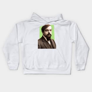 French Composer Claude Debussy illustration Kids Hoodie